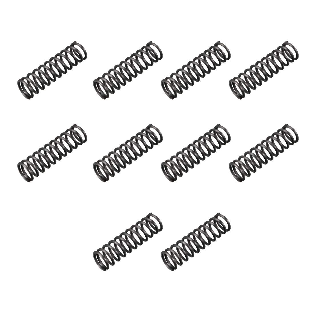 Compression Spring - 1.2mm Wire Dia, 10mm OD, 35mm Free Length Spring Steel Extension Spring,Black,10Pcs