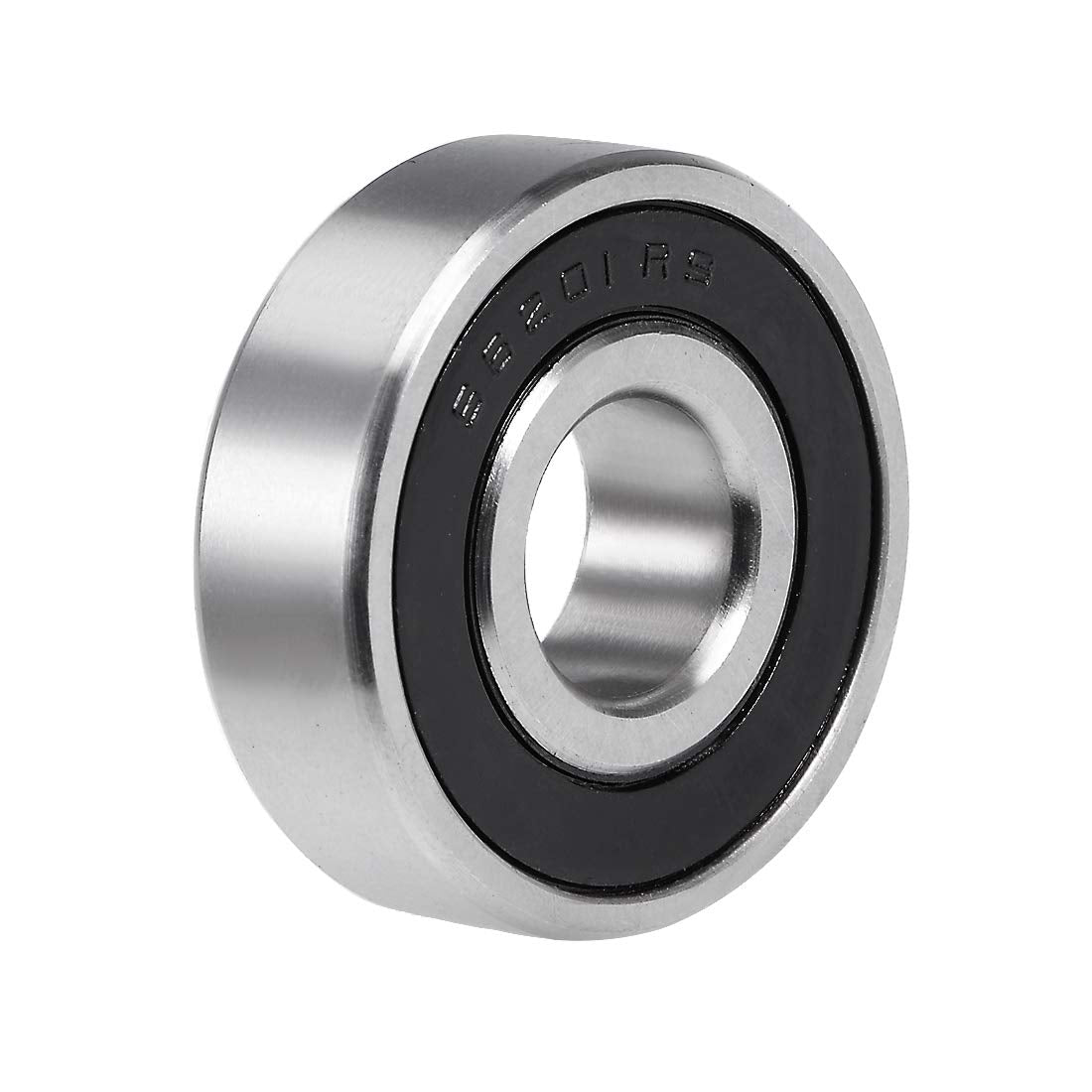 S6201-2RS Stainless Steel Ball Bearing 12x32x10mm Double Sealed 6201RS Bearings 1-Pack