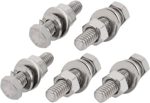5Set Acciaio Inox 304 Viti a Travi 5/16"-18 Lunghezza 1-1/2" Set di Viti a Sezione Esagonale con Dadi e Dadi d'Insieme