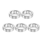 5Pcs Aluminum Spacer 3/8" OD x 1/4" ID x 1/8" Length Screw Standoff Bushing Plain Finish Unthreaded Round Metal Spacer for Screws Bolts and Rods, Silver