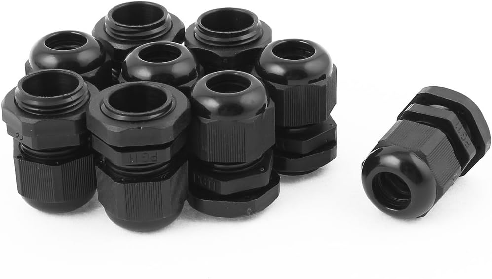9Pcs M18 18mm IP68 Plastic Waterproof Cable Gland Connectors