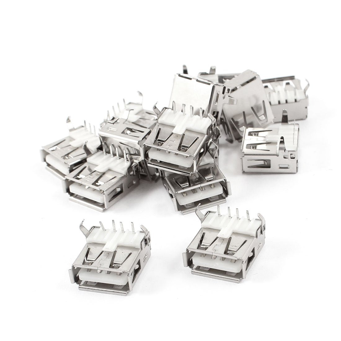 15Pcs USB2.0 Female Type A SMT DIP 90 Degree Jack Socket Connector