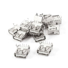 15Pcs USB2.0 Female Type A SMT DIP 90 Degree Jack Socket Connector