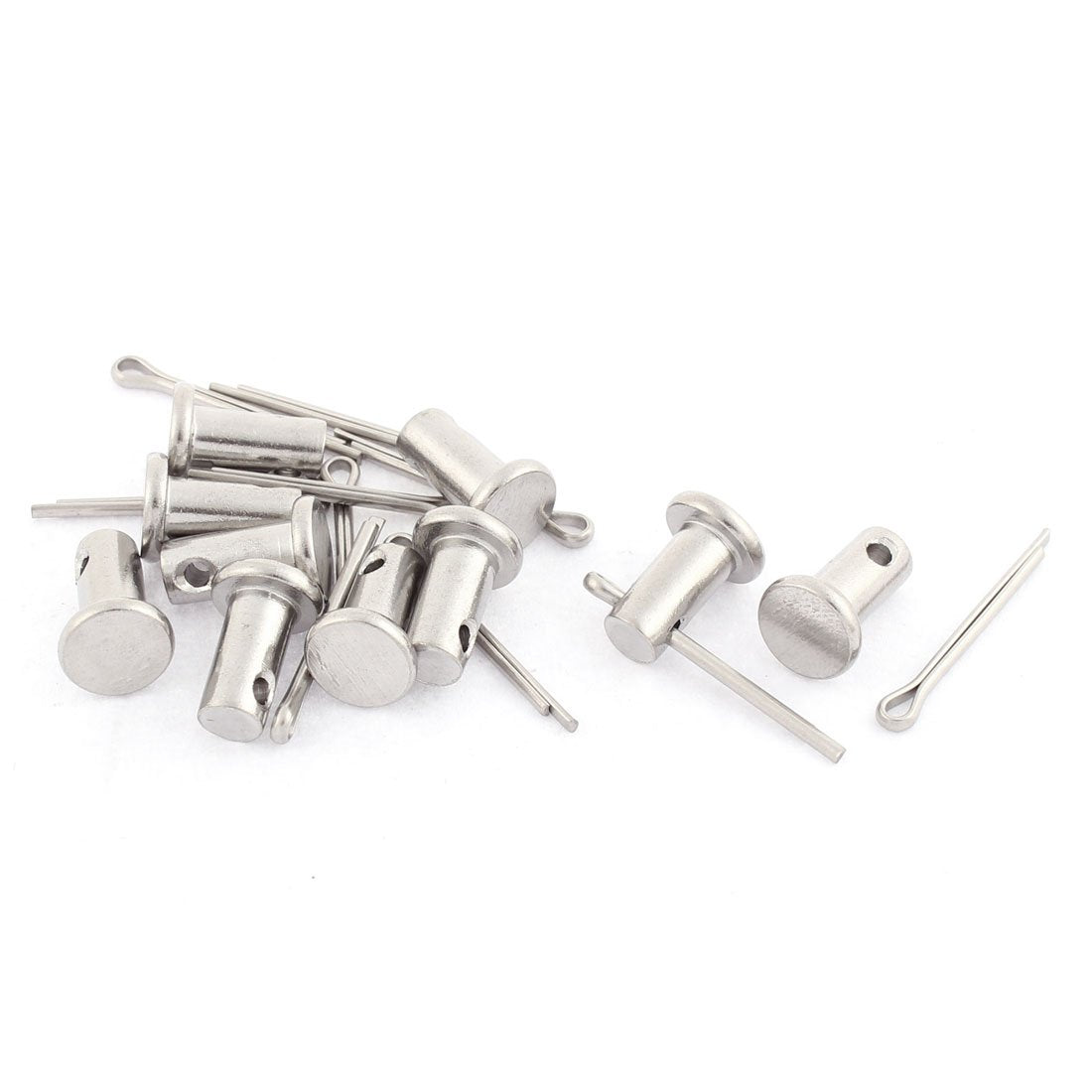 M6x12mm Flat Head 304 Stainless Steel Clevis Pins 10 Sets