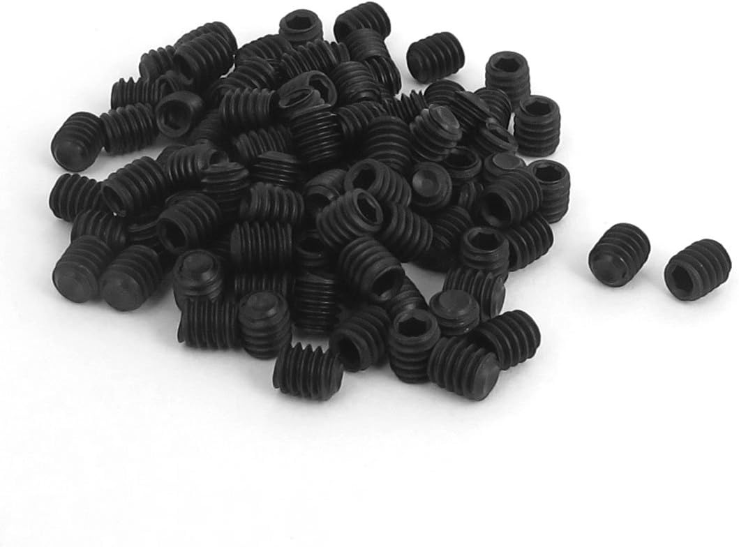 8#-32x3/16inch Hex Socket Set Cap Point Grub Screws 100pcs