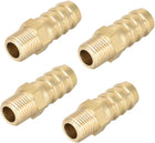 Brass Fitting Connector Metric M10-1 Male to Barb Fit Hose ID 10mm 4pcs