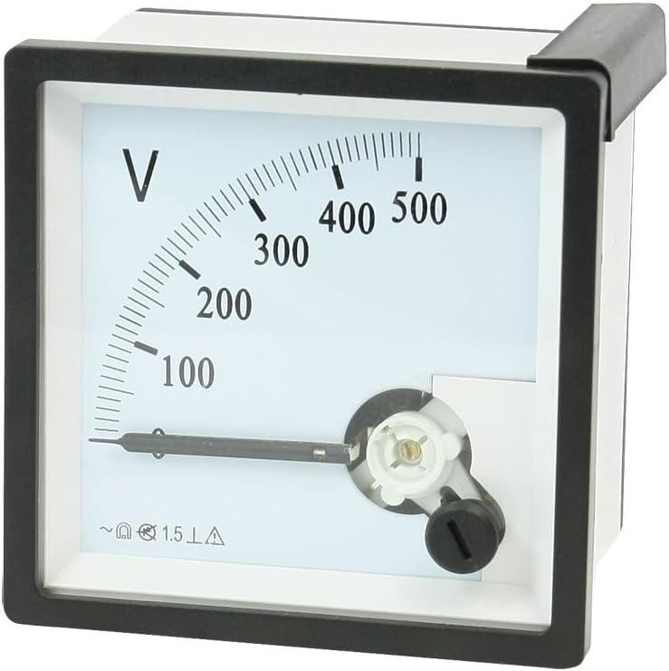 AC 0-500V Setare Zero Placă DIAL Quadrat Analog Metru Tensiune Voltmetru