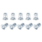 25Pcs Multi-Grip Rivet Jack Nut, 1/4"-20 Petal Carbon Steel Thread Zinc Finish Blind for Plastic Pressboard Hardboard Door Anchors Aluminium cladding Steel Pipe