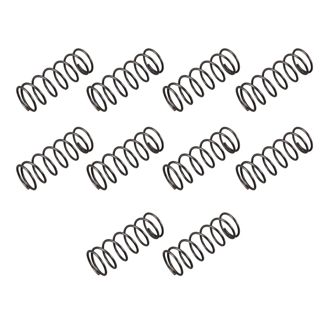 Compression Spring - 1.2mm Wire Dia, 15mm OD, 40mm Free Length Spring Steel Extension Spring,Black,10Pcs