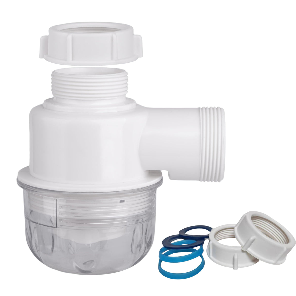 1-1/2 Inch Clear Bottle Trap, P-Trap Replacement For Kitchen And Bathroom