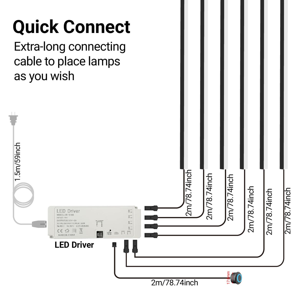LinkMejor Black Wall Panel Lights, 6PCS 16-Inch 3000K Warm White Slat Wall Lights with Touch Switch, Self-Adhesive Dimmable Wall Slat Lights for Living Rooms, Bedrooms, Kitchen Cabinets, Slat Wall