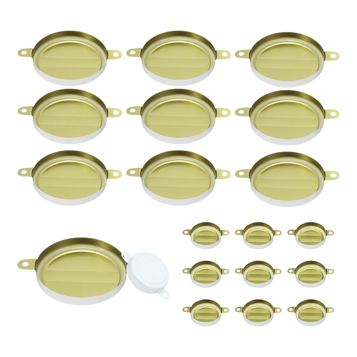 10Sets Bung Caps, Drum Bung Plug, Galvanized Bung Plug, White Bung Caps with Silicone Seals Rings for 55 Gallon Drum, Oil Drum, Gas Tank and Fuel Tank