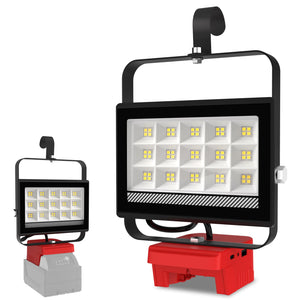 LinkMejor 60W Trådløs Arbeidslys Kompatibel med Milwaukee 18V/20V Batteri