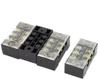 4 Pcs 600V 15A 3P Dual Row Barrier Terminal Block Wire Connector Bar