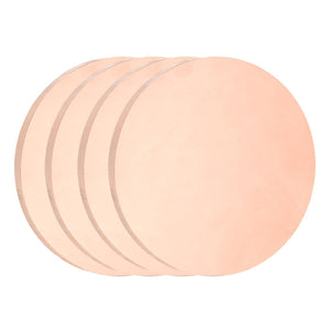 4Pcs Pure Copper Round Plate, 0.1"(2.5mm) Thick 1.2"(30mm) Dia C1100 Copper Round Disc Metal Cut Material for Crafts DIY Electrical Repair Industrial
