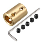 8mm to 10mm Bore Rigid Coupling Set Screw L22XD16 Copper,Shaft Coupler Connector,Motor Accessories,180 Degree