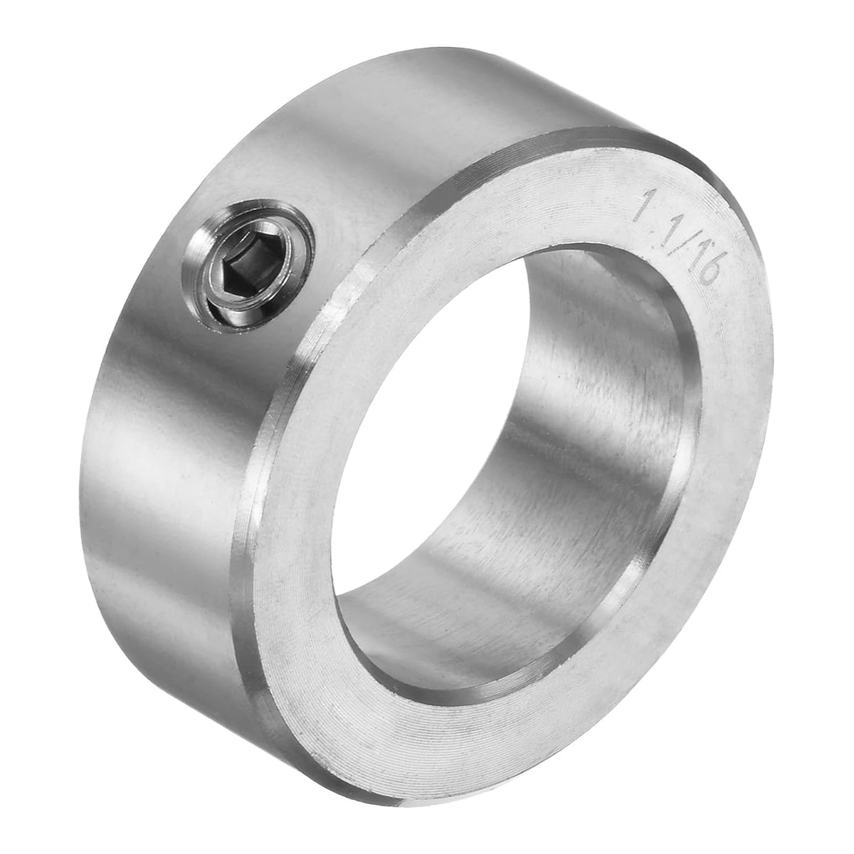 Set Screw Collars 1-1/8" Bore 304 Stainless Steel Shaft Collars, 1-3/4" OD, 5/8" Width Axle Collar Clamp for Linear Rod Shaft Guide