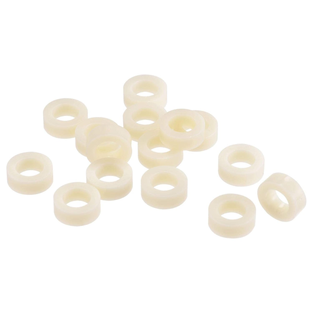 ABS Round Spacer Washer ID 8.2mm OD 14mm Length 5mm Plastic Standoff for 3D Printer, TV Wall Mounting, Electrical Outlet, Beige, 500Pcs