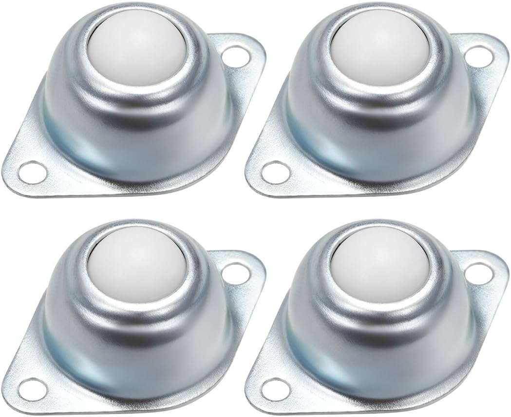Ball Transfer Bearing Unit 5/8 Inch Load 22Lbs Flange Mounted Nylon for Transmission Pack of 4