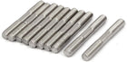 M8x60mm Tight Adjustable Push Rod Double End Thread Stud Silver Tone 10pcs