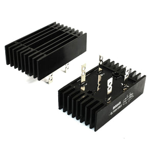 a14011400ux0412 2 Piece QL Type 4 Pins Diode Heatsink Bridge Rectifier 100 Amp 1200V, 2.36" Width, 3.9" Length