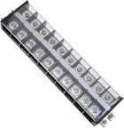 Barrier Terminal Strip Block 660V 100A Dual Rows 10P DIN Rail Base Screw Connector