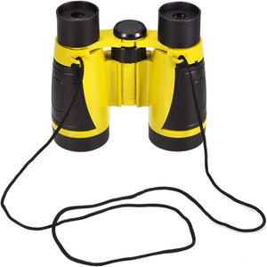 Binoculars 5X30 Compact Foldable Binoculars Shockproof Yellow with Neck Strap for Bird Watching Hiking Camping