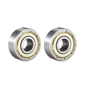 606ZZ Deep Groove Ball Bearing Double Shield 606-2Z 80016, 6mm x 17mm x 6mm High Carbon Steel Z1 Bearings (Pack of 2)