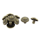 a15061700ux0770 Wardrobe Single Hole Floral Embossment Pull Knob Handle (Pack of 10)