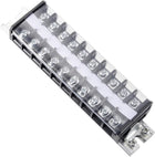 Barrier Terminal Strip Block 660V 20A Dual Rows 10P DIN Rail Base Screw Connector