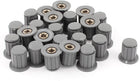 25pcs 4mm Shaft Insert Dia Brass Tone Core Potentiometer Control Knobs