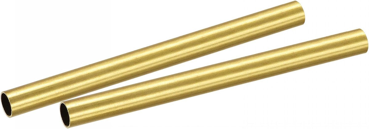 Brass Round Tube 8mm OD 0.5mm Wall Thickness 100mm Length Pipe Tubing 2 Pcs