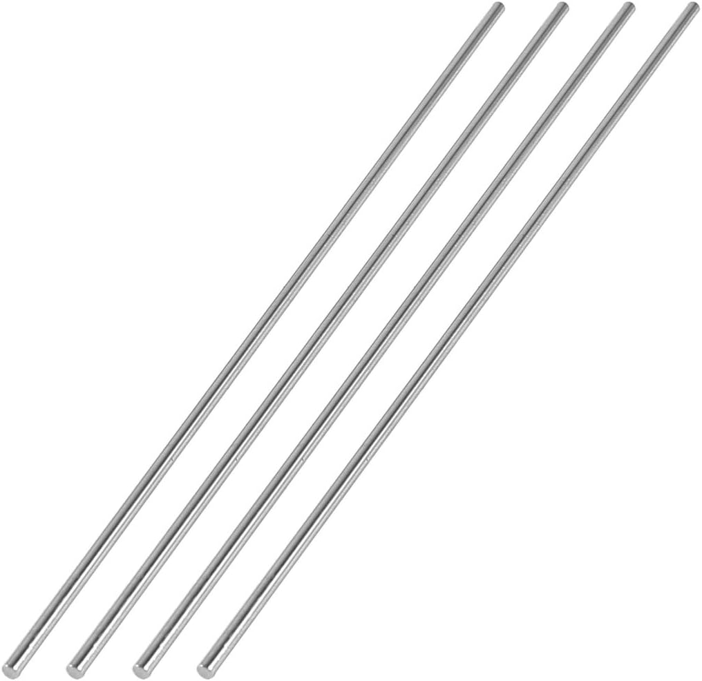 4Pcs 150mm x 2mm Silver Tone Metal Round Rod for RC Aircraft Model