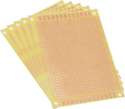 7x9cm Single Sided Universal Printed Circuit Board Coppered for DIY Soldering Yellow 5pcs