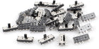 30 Pcs On/Off/On 8 Pin DPDT 2P2T Vertical Micro Surface Mounted Devices SMT Slide Switch