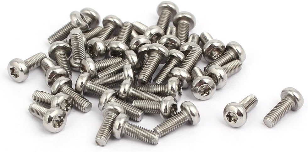 M3x8mm 304 Stainless Steel Button Head Torx Screws Bolts T10 Drive 40pcs