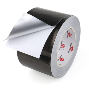 LinkMejor Sort Aluminium Tape, 3 Tommer x 55 Yarder, Sort Folie Tape HVAC Sealing & Reparation Varme Kold Rør Kanal Tape Aluminium Folie Tape til Rør, Metal Reparation, HVAC, Rør Kanaler, Isolering (3 Tommer)