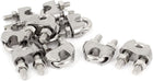 10pcs 8mm Stainless Steel Wire Rope Cable Clips Clamps Fasteners
