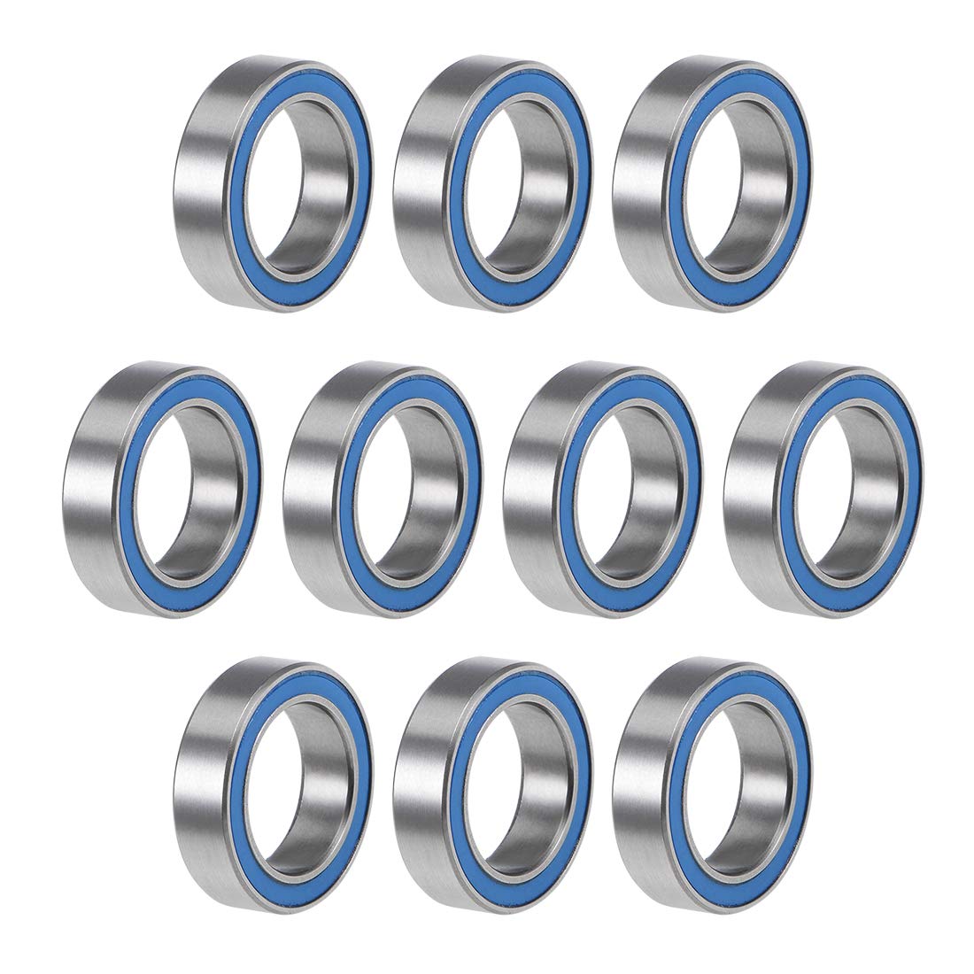 6700-2RS Deep Groove Ball Bearings Z2 10mm x 15mm x 4mm Double Sealed Chrome Steel Blue Cover 10pcs