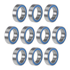 6700-2RS Deep Groove Ball Bearings Z2 10mm x 15mm x 4mm Double Sealed Chrome Steel Blue Cover 10pcs