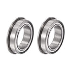 F6700ZZ Flanged Ball Bearing 10mmx15mmx4mm Double Metal Shielded (GCr15) Chrome Steel Bearings 2pcs