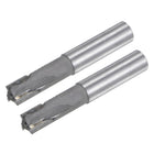 Square Nose End Mill, 14mm Cutting Dia Tungsten Carbide Tip 3 Straight Flutes Milling Cutter with 14mm Straight Shank, 2pcs