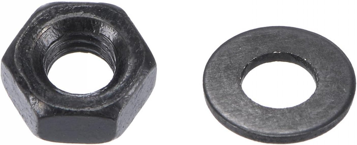 100pcs M3 Grade 8 Carbon Steel Hex Nut and 300pcs M3 Black Zinc Plated Flat Washers