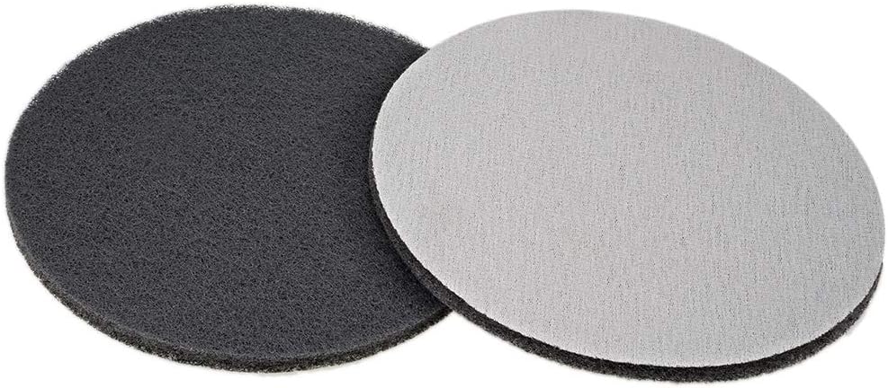 2pcs Drill Power Brush Tile Scrubber Scouring Pads 7 Inch Hoop and Loop 1000-Grits Surface Conditioning Disc for Household Cleaning