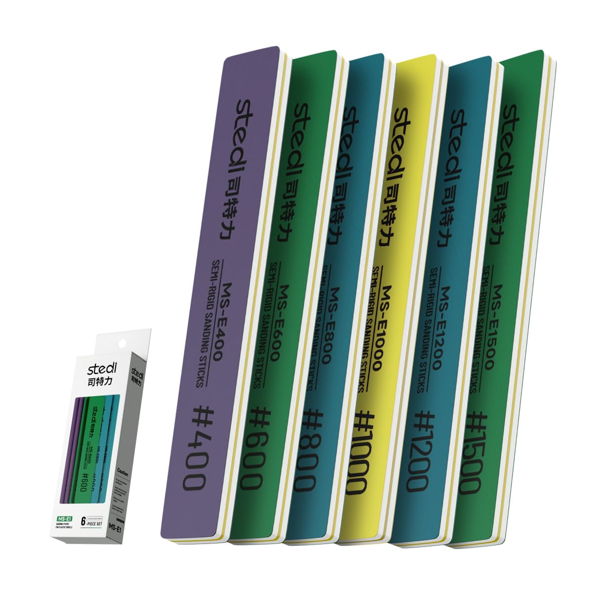 LinkMejor Sanding Sticks, Modell Hobby Making Tools, (400-1500 Korn)
