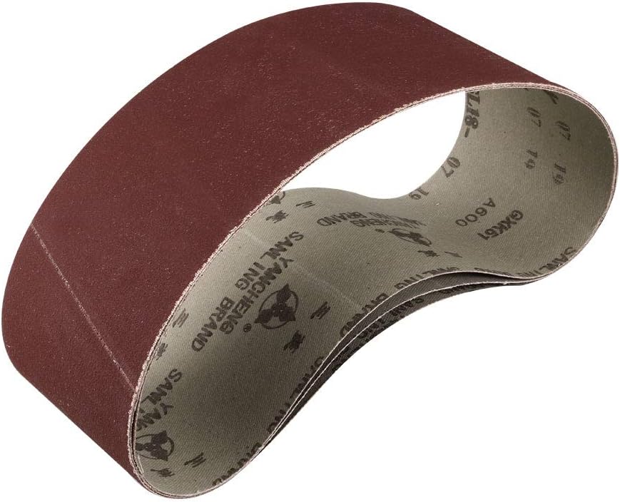 3-Inch x 21-Inch Aluminum Oxide Sanding Belt 600 Grits Sandpaper Flush Joint for Belt Sander 3pcs