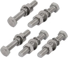 5 Set M8x50mm 304 Stainless Steel Hex Bolts w Nuts and Washers Assortment Kit