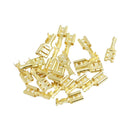 Gold Tone Brass Crimp Terminal 6.7mm Female Spade Connectors, 20 Pieces