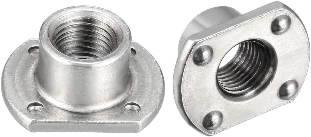 Weld Nuts,7/16-20 Tab Base Carbon Steel Machine Screw 4 Projection Silver 10Pcs