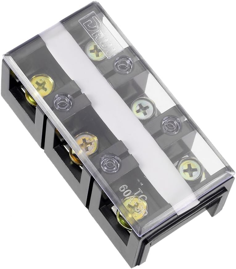 Dual Rows 3 Positions 600V 60A Wire Barrier Block Terminal Strip